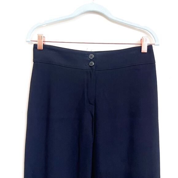 Armani Collezioni Wool Womens Dress Pants Size 6 Black Wide Leg Luxury Capsule - Picture 3 of 5